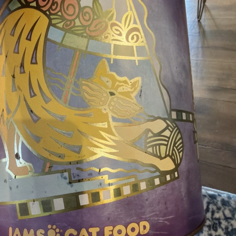 Iams Cat Food - Vintage Large Tin Metal Canister‎ 11